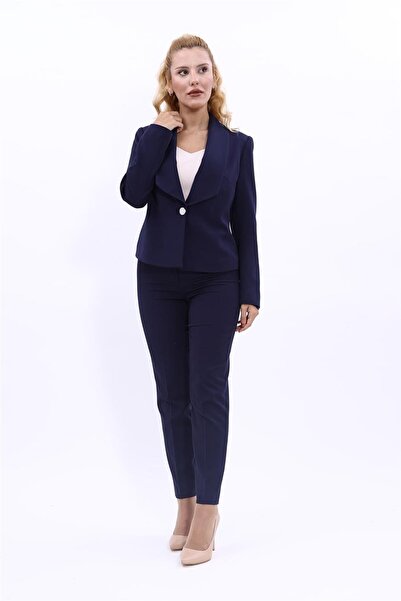 ÖNDER ÖZSOY Single Button Classic Modern Jacket & Slim Leg Pants Women's Suit...