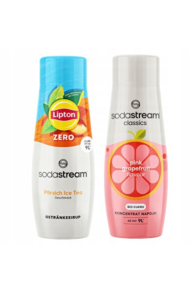 Other 2x SodaStream Lipton Ice Tea Peach Zero Syrup Sugar Free + Grapefruit j...