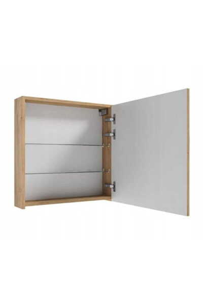 Other Functional hanging bathroom cabinet with mirror 60x60 cm, craft oak Salsa