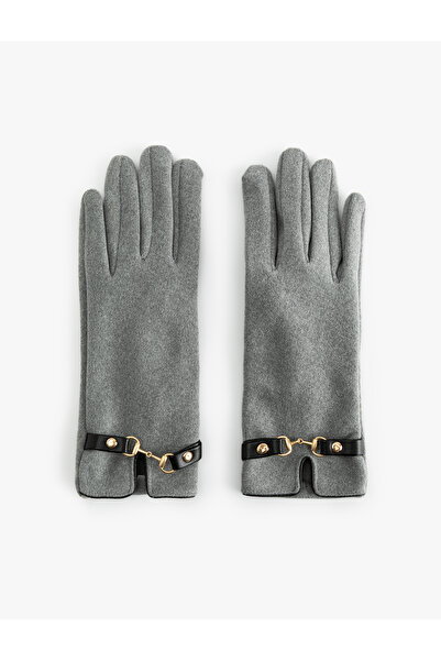 Koton Süet Görünümlü Kemerli Eldiven