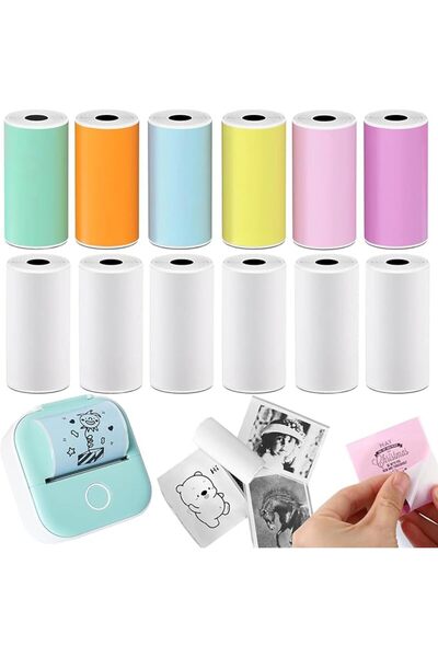 Arabest لفتان من ورق حراري ذاتي اللصق، 53 × 28 مم، متعدد الألوان، للكتابة الي...