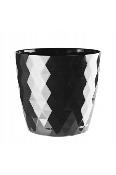 Other Ghiveci rotund din plastic negru, 16 cm, Cristal