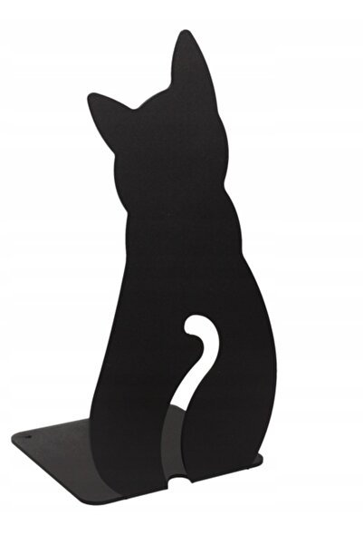 Other Suport de cărți din oțel pentru bibliotecă, pisică, 18 cm, negru