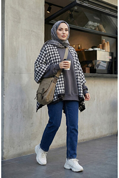 sefamerve Σάλι ώμου 1121-01 Μαύρο Μπεζ