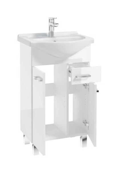 Other Dulap de baie pe picioare cu lavoar, alb, 50 Mea