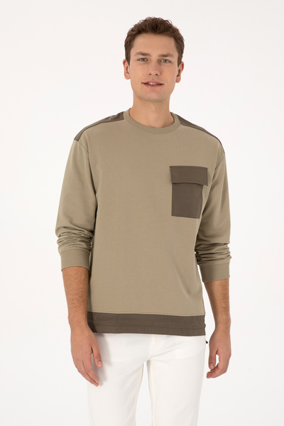 U.S. Polo Assn. Men's Light Khaki Sweatshirt 50316401-Vr183