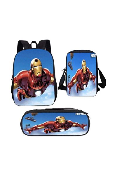 Generic 3-Piece Fortnite Printed Backpack Set