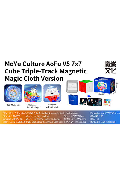 Choice3 مكعب السرعة السحري المغناطيسي ثلاثي المسارات بالأشعة فوق البنفسجية مو...