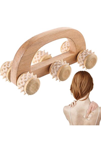 Arabest أسطوانة تدليك يدوية لتخفيف آلام العضلات، أدوات تدليك خشبية لنحت الجسم