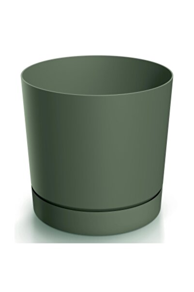 Other Ghiveci de flori din pin verde cu farfurie 13 cm Tubo