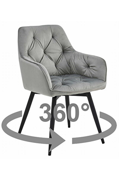 Other Scaun JORK360 - catifea gri-argintiu / picioare negre x 1
