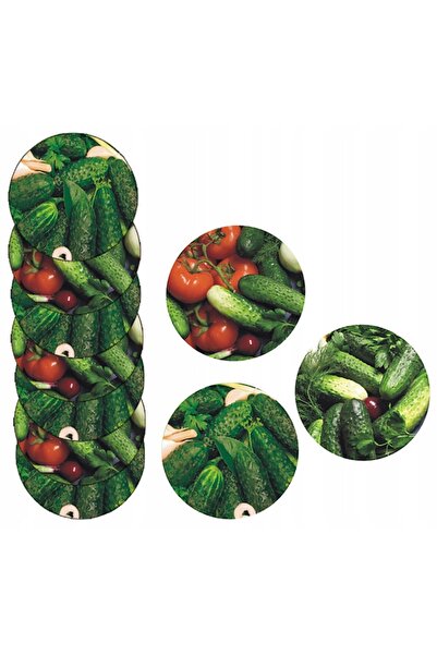 Other Complet 10 zakrętek fi 66 do słoików na przetwory, motyw ogórka 4-zaczepowe