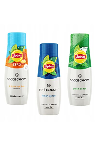 Other Lipton Ice Tea Sodastream pachet de 3: Piersică Zero, Lămâie, Verde