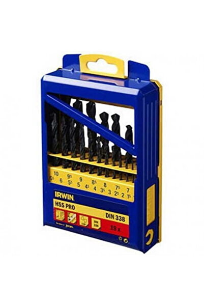 Irwin SET BURGHIE METAL HSS DIN-338 19 buc 1,0 - 10,0 mm la fiecare 0,5 mm