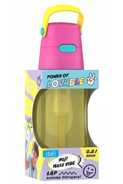 Other Butelka filtrująca Dafi Power of Lovable SOLID 0,5L żółta z różową górą