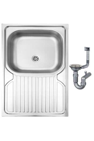 Other Chiuvetă suprapusă cu o cuvă 80x60 cm decor cu sifon Apollo