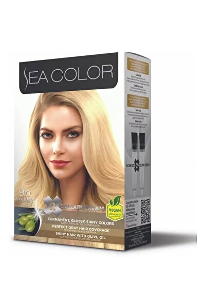 seacolor Sea Color Permanent Glossy Shiny Hair Color- 9.0 Wheat Blonde