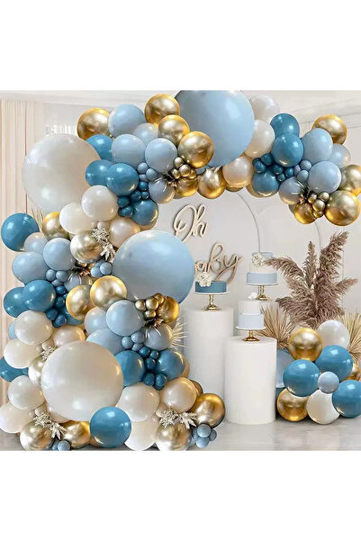 Generic 134 PCS Blue White Balloon Garland Arch Kit Party Decorations Birthda...