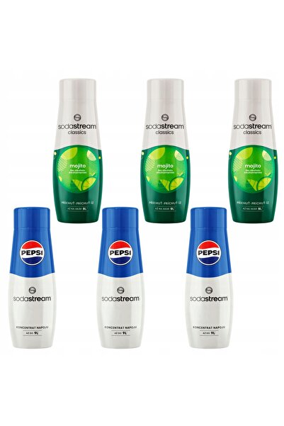 Other 6x SIROP SODASTREAM 3x PEPSI Cola + 3x MOJITO MOHITO Concentrat de apă