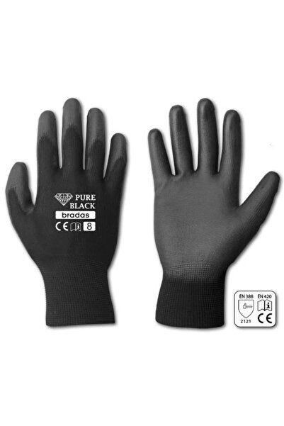 Bradas Mănuși de lucru Pure Black, mărimea 9/BS