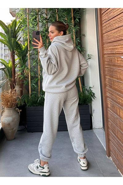 CMZ COLLECTİON Women's 3 Thread Premium Tracksuit Set O Oversized K Hooded – ...