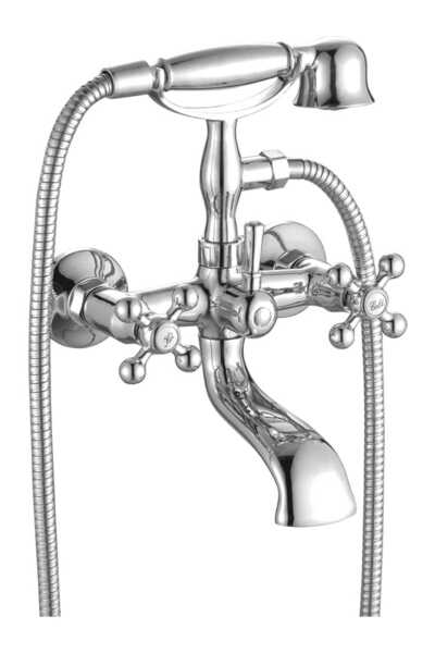 Other Wall-mounted bathtub faucet with retro shower Stilo chrome