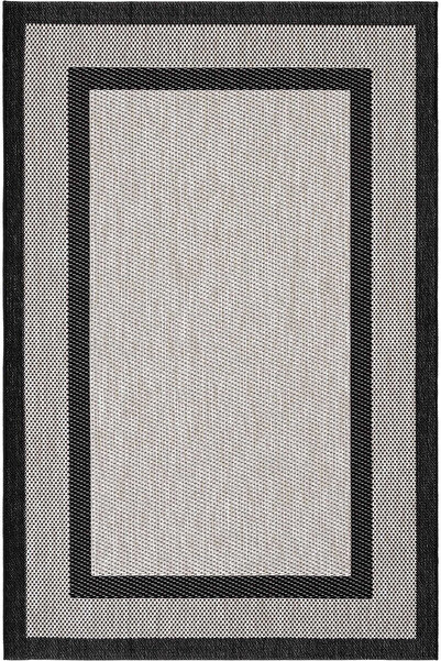 Cool Halı Easy Nunique Bej Siyah Bordürlü Sisal Halı İnce Kaymaz Yazlık Yumuş...