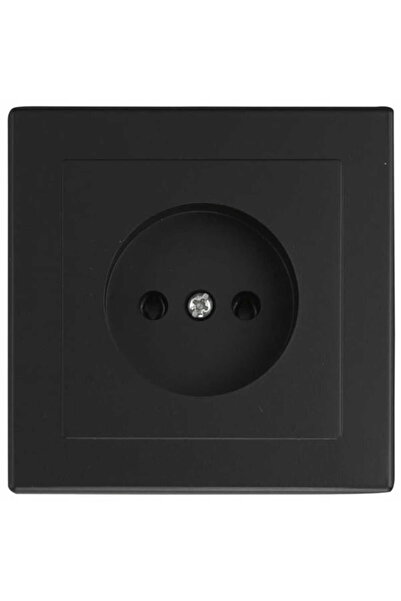 Other Gniazdo pojedyncze bez uziemienia IP20 16A 250V Podtynkowe Czarny mat