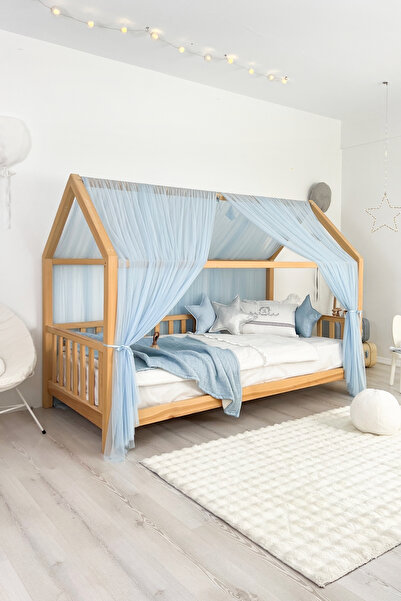 PAMUKA Montessori Tül Cibinlik İki Parça Blue (TÜM EBATLAR)