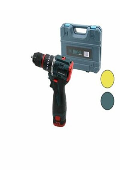 BANCO -700 BN-5 ARMUT KÖMÜRSÜZ SARI & MAVİ ŞARJLI DARBELİ MATKAP & UÇ SETİ 24V & 5.0 Ah 2-BATARYA