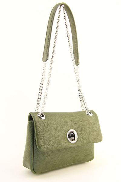 HNB Geantă de damă kaki cu curea cu lanț