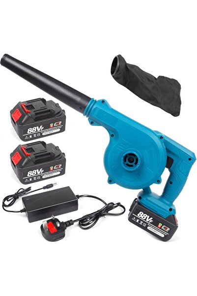 Ponicozy Leaf Blower, Cordless Leaf Blower with 2 Battery & Charger, 2-in-1 Electric Leaf Blower & V