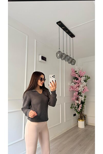 Daves سترة تريكو محبوكة بياقة بولو أنراسيت