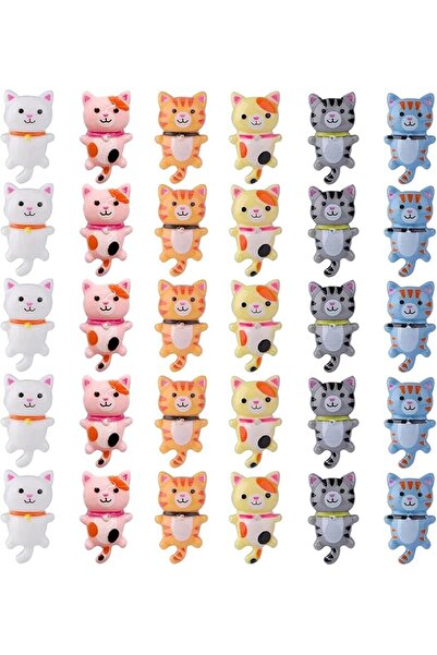 Arabest 30 قطعة من دبابيس التثبيت اللطيفة على شكل قطط، لتزيين لوحات الفلين ولوحات الإعلانات ولوحات الصور والخرائط الجدارية