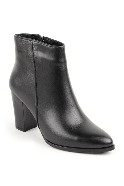 Libero Women's Ankle Length Heeled Boots – Side Zipper, Block Heel, Non-Slip ...