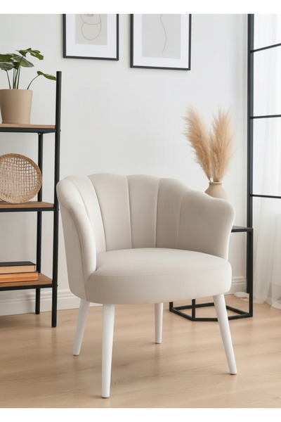 WATERYBROOK Tekli Berjer Koltuk - Papatya Babyface Kumaş – Beyaz Ayaklı - 13 ...