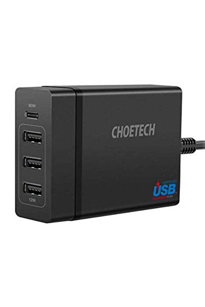 Generic شاحن مكتبي Chotek بقوة 72 واط بتقنية الشحن السريع PD مع 4 منافذ، لون ...