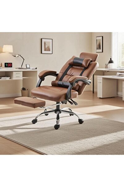 ZUIHAO Ergonomic Office Chair Home Office Desk Chair with Adjustable Headrest PU Leather