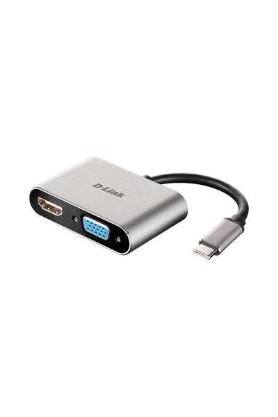 D-Link USB-C to HDMI/VGA Adapter Gray