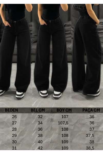 KOTOLOG unisex düz yıkamalı baggy jean