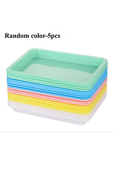 Choice صواني بلاستيكية بألوان عشوائية - 5 قطع - منظم تخزين للعب الإبداعي، الر...