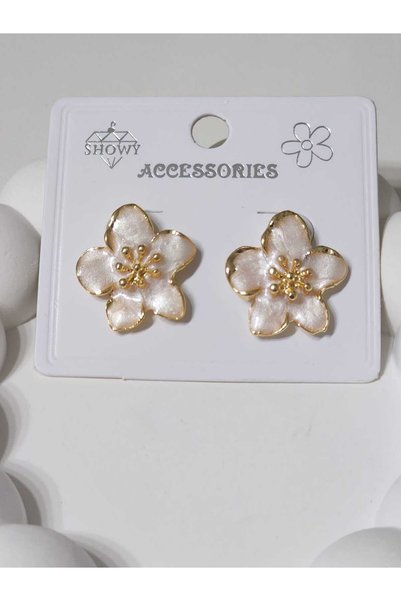 GÜLNAR BİJUTERİ Sakura Flower Earrings