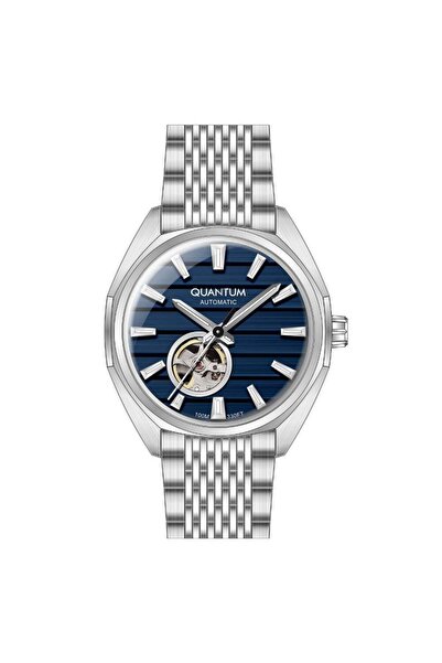 Quantum QMG1244.390 Otomatik Çelik Gri Lacivert Kadran 10 ATM 41 mm Erkek Kol...