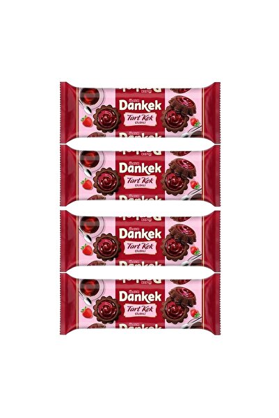 Ülker Dankek Strawberry & Chocolate Tart Cake 180 Gr X 4 Pieces