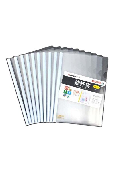 Comix 10-Piece Report Cover File Folder Set Black/Clear/White