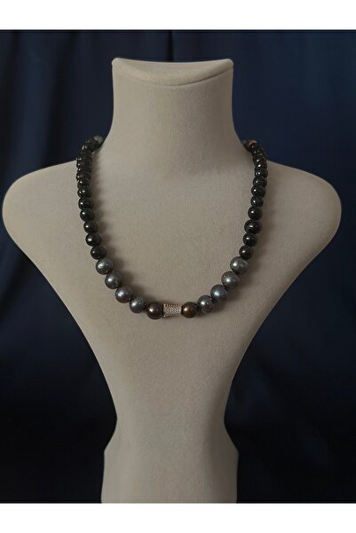 Butik Siyah İnci Doğal Kolye