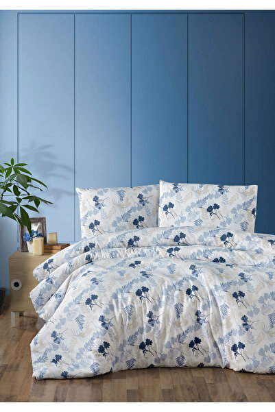 Monolisse Alea Patterned Amber Indigo Single Duvet Cover Set 160X220Cm