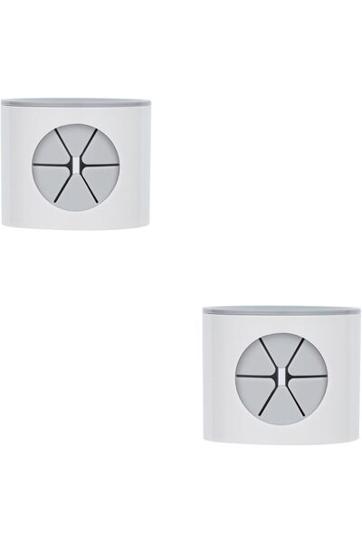 Arabest حامل فرشاة أسنان كهربائية، حامل فرشاة أسنان مع لاصق غير لاصق، يُثبت على الحائط (قطعتان، رمادي)