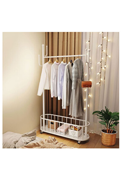 LAOBAN Modern Metal Coat Rack Freestanding,Closet Organizer Rack for Bedroom