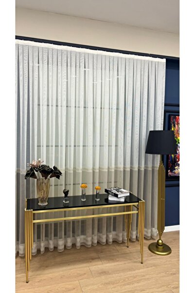 VOLPER MEKANİK ستارة تول باريس ذات شريط لامع 1/3 مطوية بكثافة، لون أبيض فاتح ...